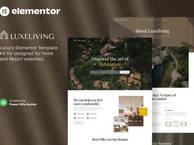 Luxeliving – Luxury Resort & Hotel Elementor Template Kit