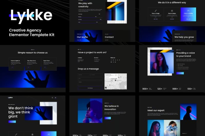 Lykke - Creative Agency Elementor Template Kit