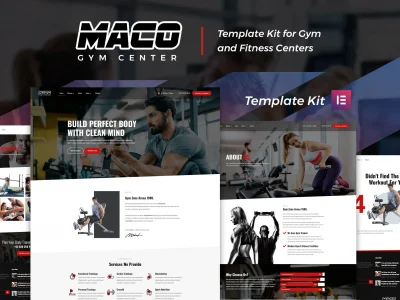 Maco Kit - Gym & Fitness Elementor Template Kit