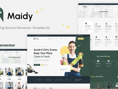 Maidy - Cleaning Service Elementor Template Kit