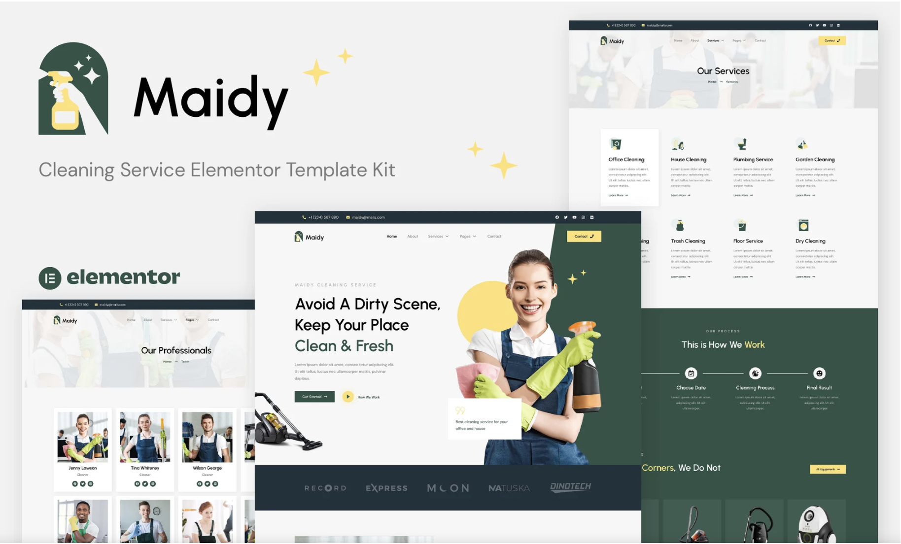 Maidy - Cleaning Service Elementor Template Kit