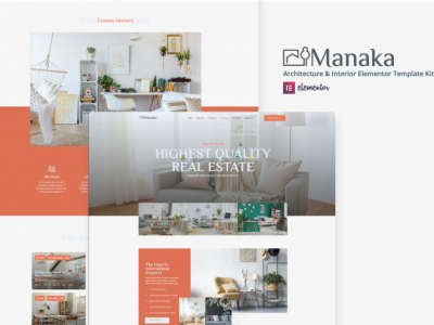 Manaka - Architecture & Interior Elementor Template Kit