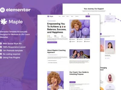 Maple - Wellness & Lifestyle Coaching Elementor Template Kit