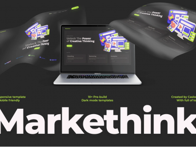 Markethink - Dark Mode Digital Marketing Agency Elementor Template Kit