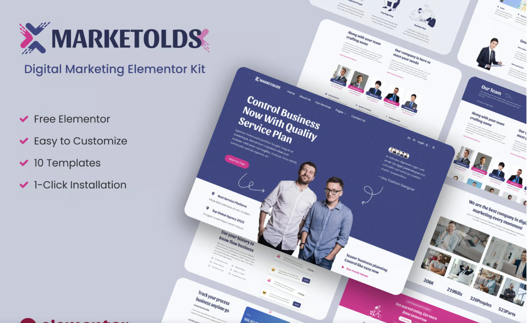 Marketolds - Digital Marketing Elementor Template Kit