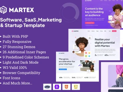 Martex - Software, SaaS & Startup PHP Template