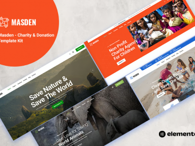Masden - Charity & Donation Elementor Template Kit