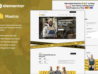 Mastro - Handyman Services Elementor Template Kit