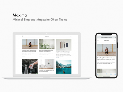 Maxima - Minimal Blog and Magazine Ghost Theme