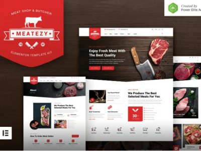 Meatezy – Meat Shop & Butcher Elementor Template Kit
