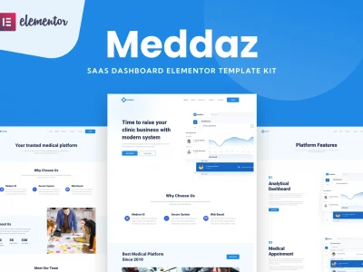 Meddaz - SaaS Medical Elementor Template Kit
