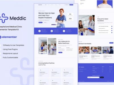 Meddic - Hospital and Medical Clinic Elementor Template Kit