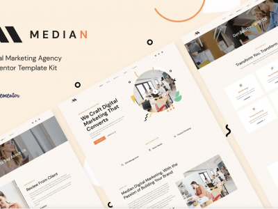 Median - Digital Marketing Agency Elementor Template Kit