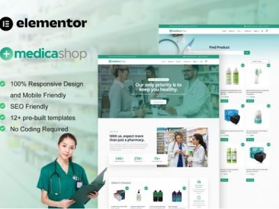 MedicaShop - Pharmacy & Medical Store Elementor Template Kit