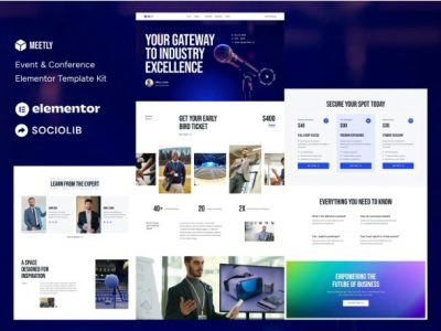 Meetly - Event & Conference Elementor Template Kit