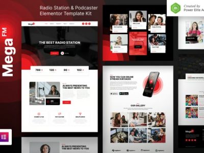 MegaFM – Radio Station & Podcaster Elementor Template Kit