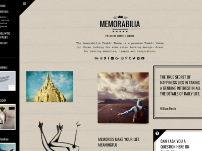 Memorabilia Tumblr Theme