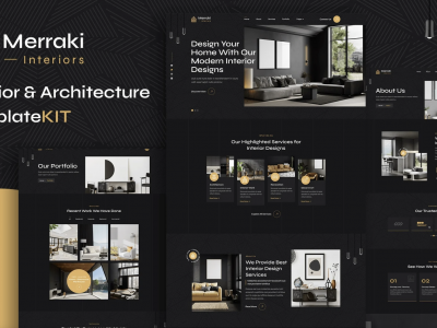 Merraki - Interiors & Architecture Elementor Template Kit