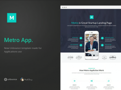 Metro App - Unbounce Landing Page