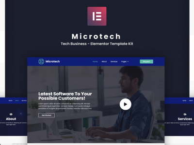 Microtech - Tech Business Elementor Template Kit