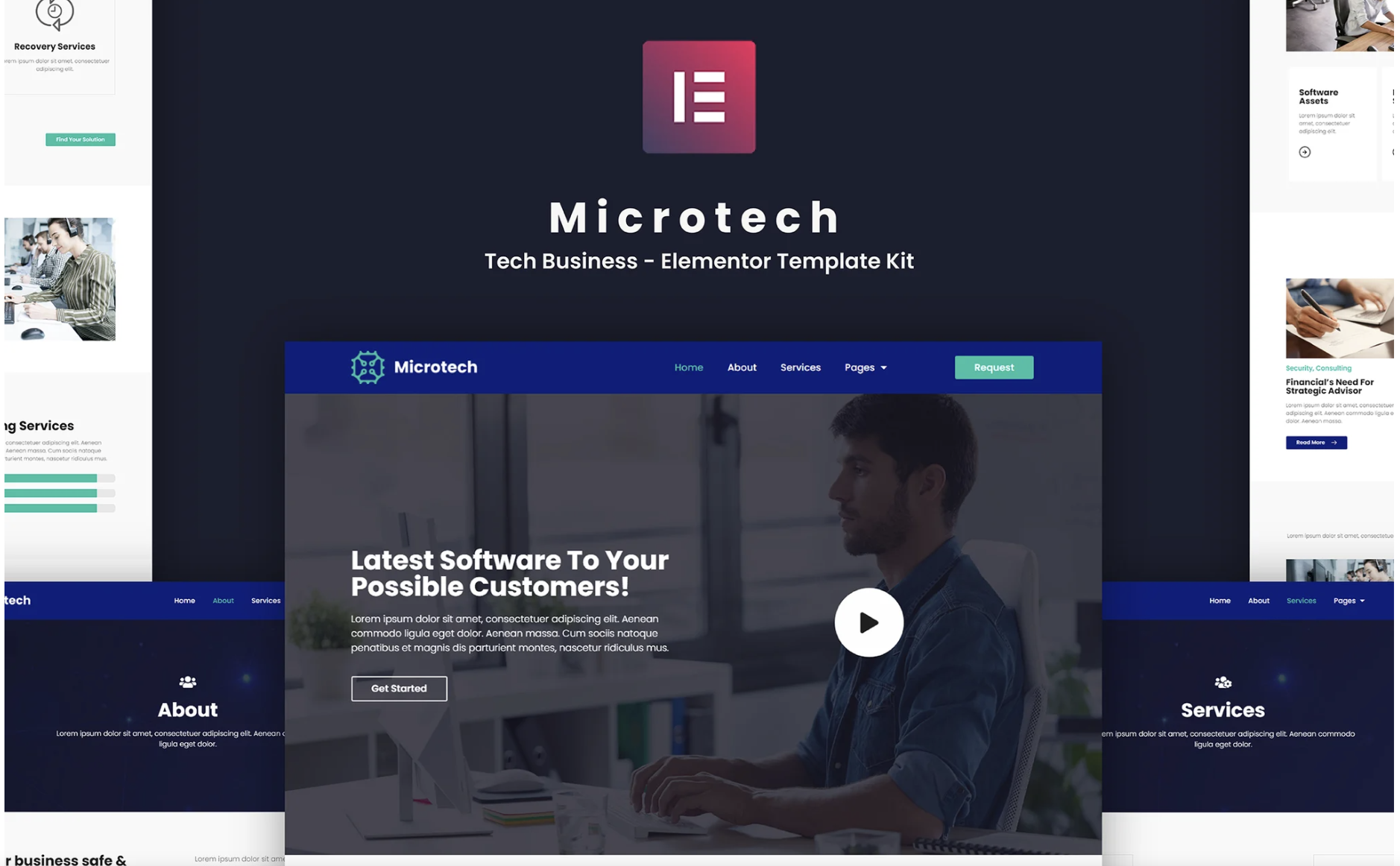 Microtech - Tech Business Elementor Template Kit