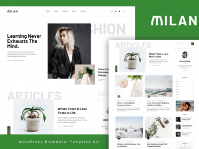 Milan - Blog & Magazine Elementor Template Kit
