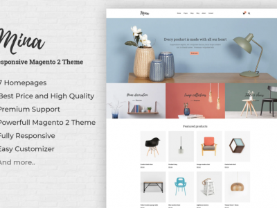 Mina - Responsive Furniture Shop Magento 2 Theme