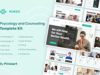 Mindz - Psychology & Counseling Elementor Template Kit
