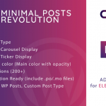 Minimal Posts Revolution For Elementor Plugin