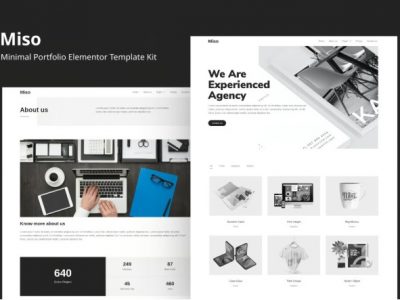 Miso - Minimal Portfolio Elementor Template Kit