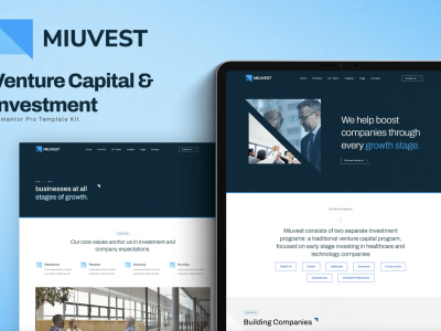 Miuvest - Venture Capital & Investment Elementor Template Kit