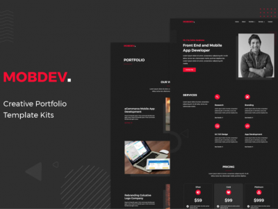 Mobdev - Creative Portfolio & Resume Elementor Template Kit