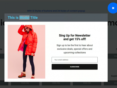 Modal Popup box Elementor Addon