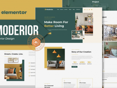 Moderior - Interior Design Elementor Template Kit