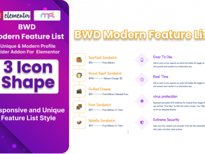 Modern Feature List Addon For Elementor