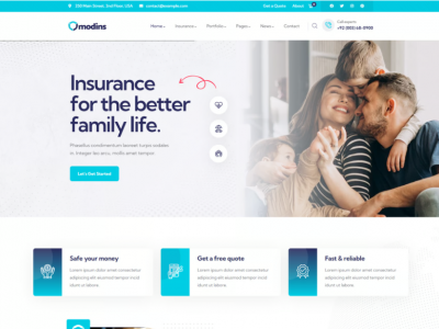 Modins - Insurance & Finance WordPress Theme