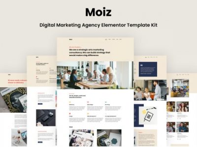 Moiz - Digital Marketing Agency Elementor Template Kit
