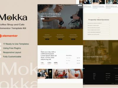 Mokka - Coffee Shop & Cafe Elementor Template Kit