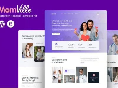 MomVille - Maternity Hospital Elementor Kit Template