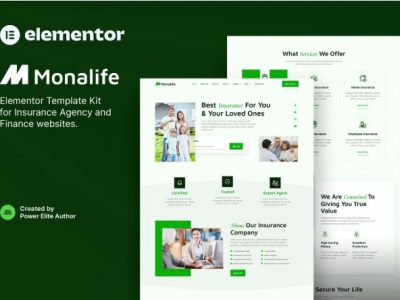 Monalife – Insurance Agency & Finance Elementor Template Kit