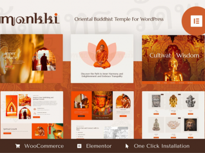 Monkki - Oriental Buddhist Temple Elementor Pro Template Kit