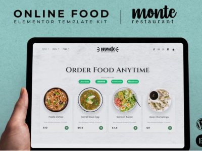 Monte - Online Food Elementor Template Kit