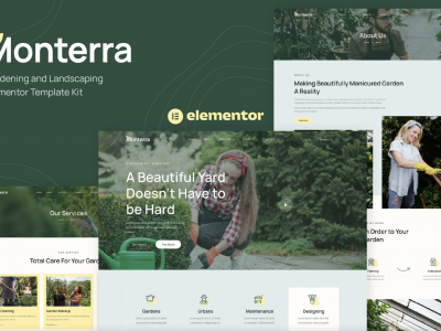 Monterra - Gardening and Landscaping Elementor Template Kit