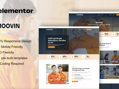 Moovin - Moving Company Elementor Pro Template Kit