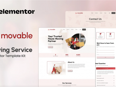 Movable - Moving Service Elementor Template Kit