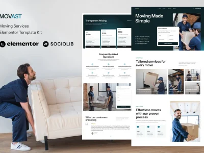 Movast - Moving & Relocation Services Elementor Template Kit