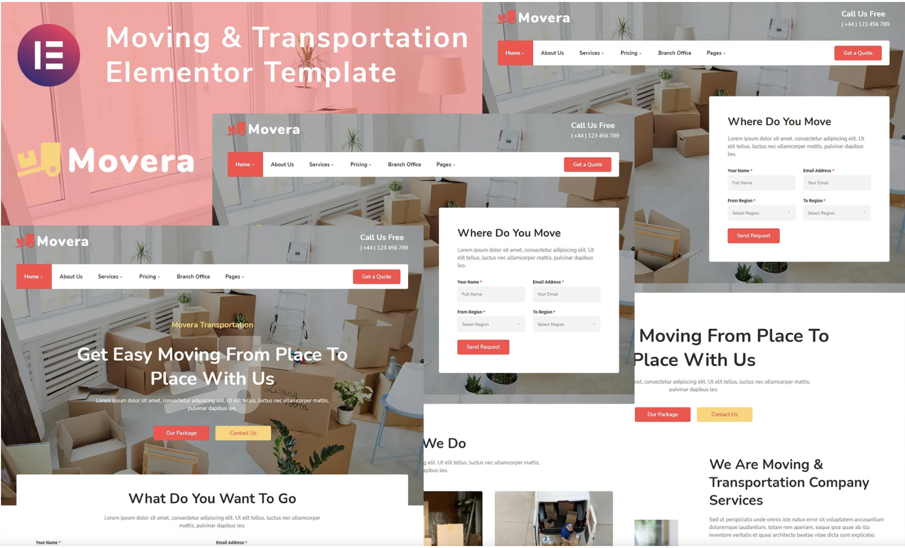 Movera - Moving Company Elementor Template Kit