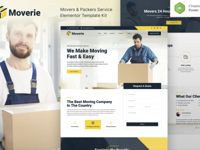 Moverie – Movers & Packers Service Elementor Template Kit