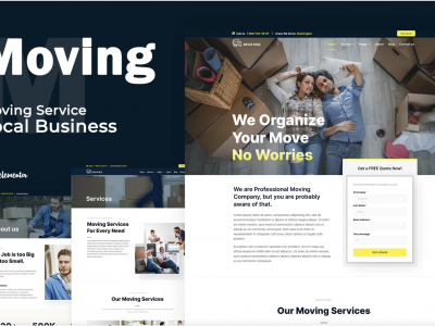 Moving Service - Local Business Elementor Template Kit
