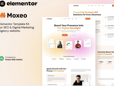 Moxeo – SEO & Digital Marketing Agency Elementor Template Kit